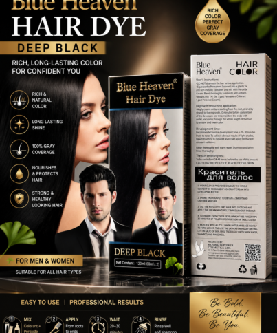 BLUE HEAVEN HAIR DYE – DEEP BLACK